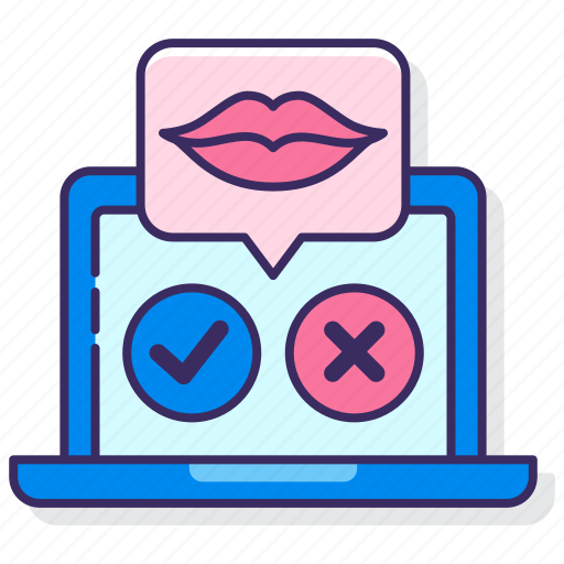 Check, cross, laptop, lips, testing icon - Download on Iconfinder