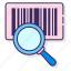 barcode, magnifying glass, scanner, tracking 