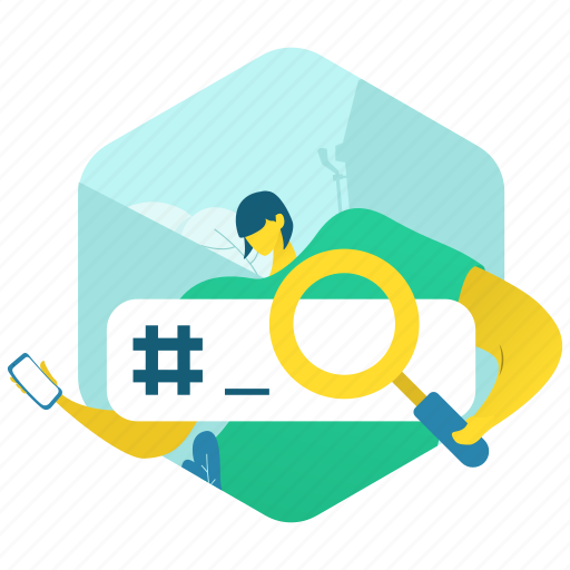 Analytic, hashtag, keyword, sign, graph, chart, data illustration - Download on Iconfinder