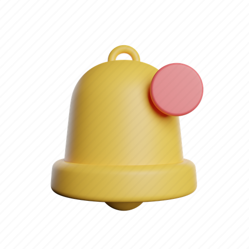 Notification, pop, up, front, bell, alert, alarm 3D illustration - Download on Iconfinder