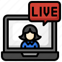 live, laptop, streaming, online, video