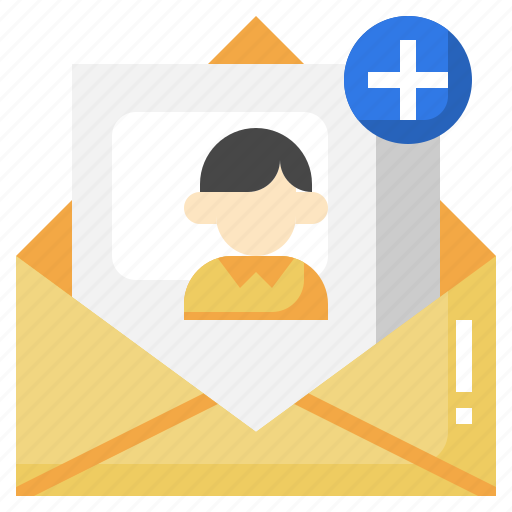 Email, add, user, notification, message, communication icon - Download on Iconfinder