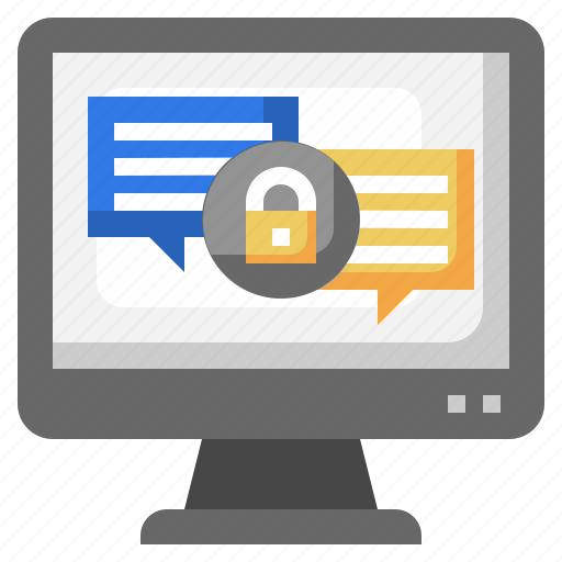 Encrypted, conversation, communications, chat, security, computer icon - Download on Iconfinder