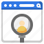 search, profile, magnifying, glass, people, website, user 