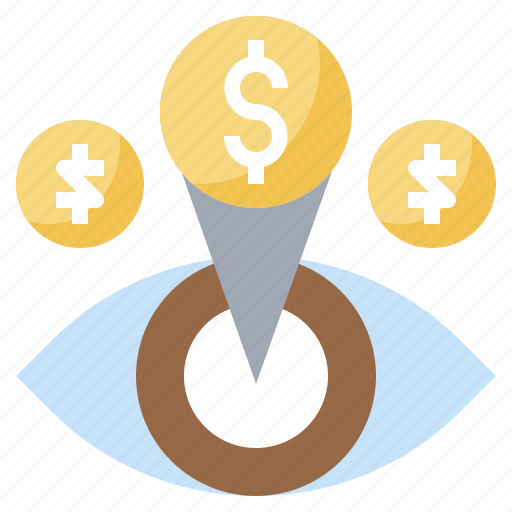 Cost, dollar, eye, marketing, mille, money, per icon - Download on Iconfinder