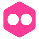 flickr, hexagon, media, polygon, social, logo