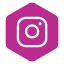 hexagon, instagram, media, polygon, social, logo, photos 
