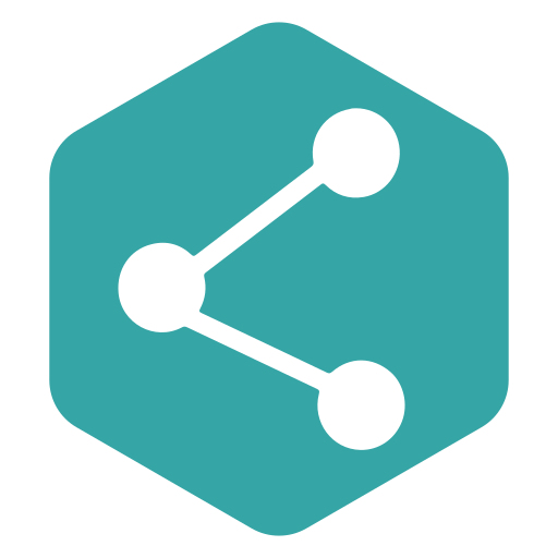 Hexagon, media, polygon, share, social, network icon - Free download