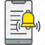 application, bell, communication, notification, reminder, smartphone 