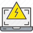 laptop, electricity, danger, electric, energy, power, warning