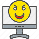 lcd, monitor, display, angry, emoji, expression, emotional, anger, annoyed
