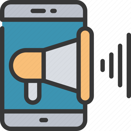 Mobile, marketing, mobilephone, market, megaphone icon - Download on Iconfinder