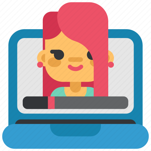 Laptop, media, network, profile, social, user, video icon - Download on Iconfinder