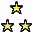 rating, star, three