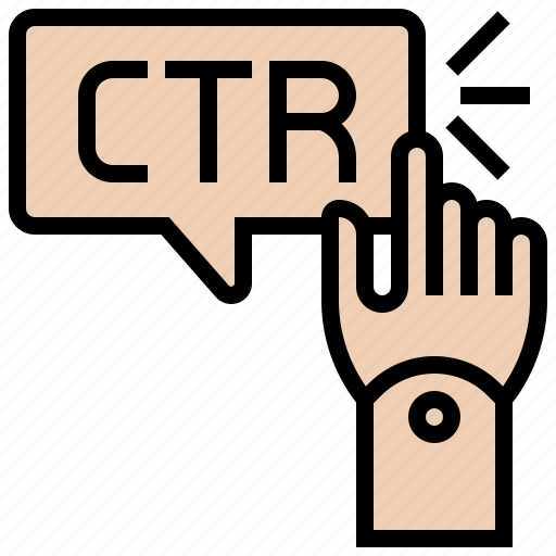 Clickthrough, ctr, rate, users, view icon - Download on Iconfinder