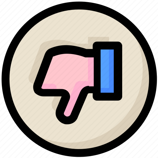 Down, hand, network, reject, social, thumb, unlike icon - Download on Iconfinder