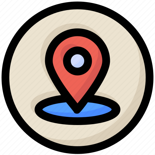 Gps, location, map pin, network, place, pointer, social icon - Download on Iconfinder