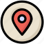 gps, location, map pin, network, place, pointer, social 