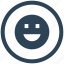 emoji, face, happy, smile, network 