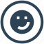 emoji, face, wink, happy, network 