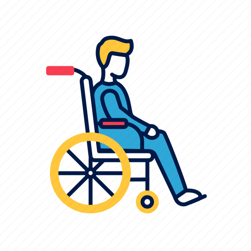 Disability, handicapped, patient, physical disorders, social problem, wheelchair icon - Download on Iconfinder