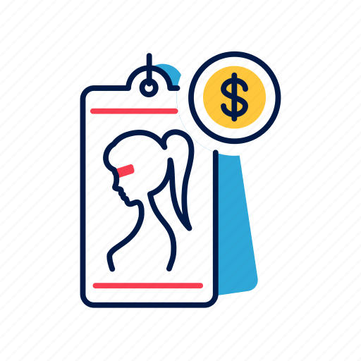 Label, prostitution, sex trade, sexual services, slavery, social problem icon - Download on Iconfinder