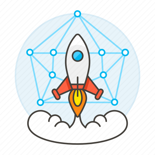 App, graph, launch, network, node, platform, rocket icon - Download on Iconfinder