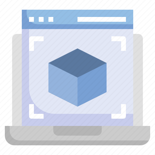 Cube, modeling, monitor, screen, edit, tools icon - Download on Iconfinder