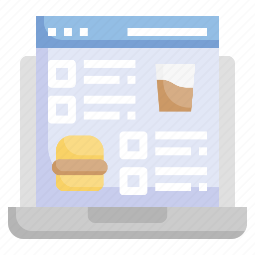 Food, delivery, order, and, restaurant, laptop, computer icon - Download on Iconfinder