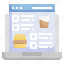 food, delivery, order, and, restaurant, laptop, computer 