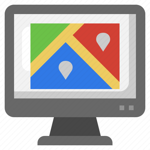 Map, location, placeholder, pin, computer icon - Download on Iconfinder