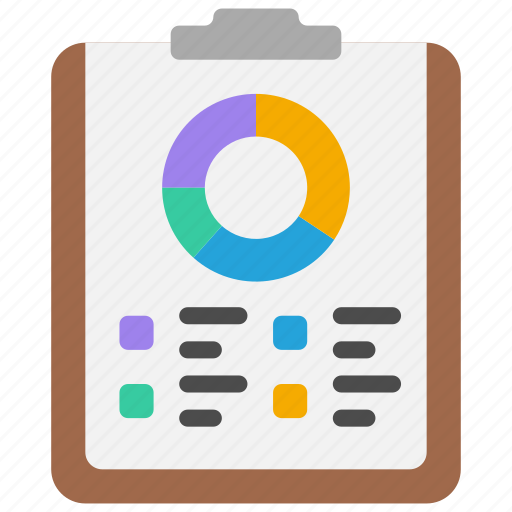 Data, list, pie, chart, clipboard icon - Download on Iconfinder