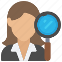 female, auditor, woman, user, avatar, audit