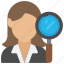 female, auditor, woman, user, avatar, audit 