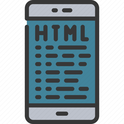 Mobile, html, coding, language, phone icon - Download on Iconfinder