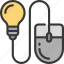 mouse, ideas, click, lightbulb, bulb 