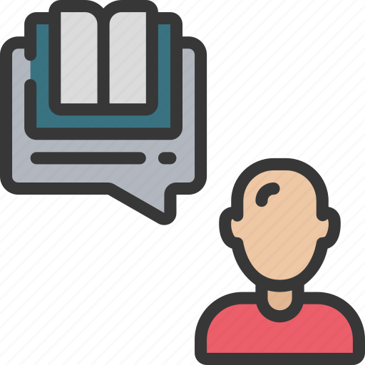 User, stories, person, man, book icon - Download on Iconfinder
