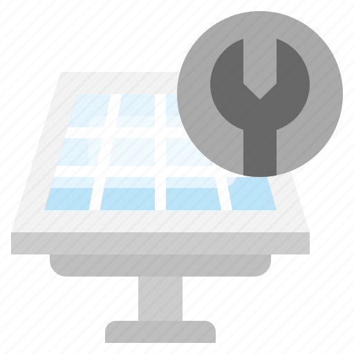 Solar, panels, renewable, energy, ecology, ecological, wrench icon - Download on Iconfinder