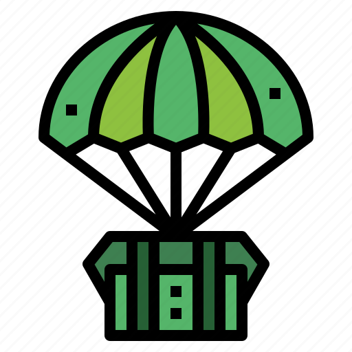 Airdrop, box, help, parachute icon - Download on Iconfinder
