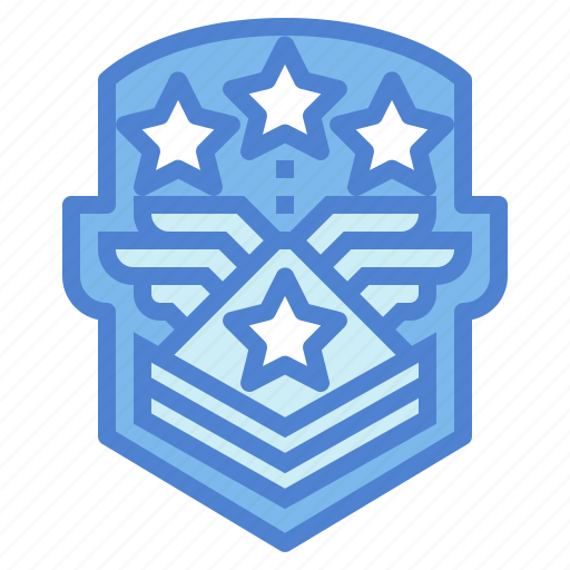 Badge, military, rank, soldier, star icon - Download on Iconfinder