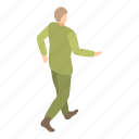cartoon, hand, isometric, person, silhouette, soldier, walking
