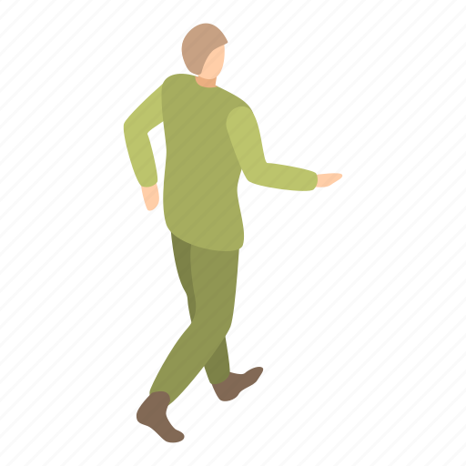 Cartoon, hand, isometric, person, silhouette, soldier, walking icon - Download on Iconfinder
