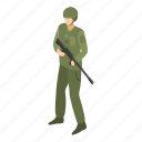 army, cartoon, isometric, man, person, silhouette, sniper