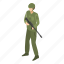 army, cartoon, isometric, man, person, silhouette, sniper 