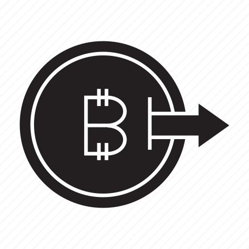 Bitcoin, cryptocurrency, outbound, payment icon - Download on Iconfinder