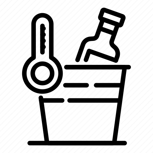 Bottle, cooling, thin, vector, wine, yul909 icon - Download on Iconfinder
