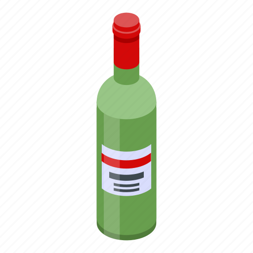 Bottle, business, cartoon, isometric, logo, shop, wine icon - Download on Iconfinder