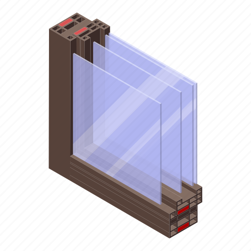 Cartoon, construction, frame, house, isometric, soundproofing, window icon - Download on Iconfinder