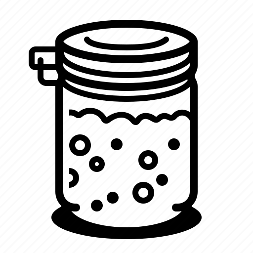 Glass, jar, levain, starter, yeast icon - Download on Iconfinder