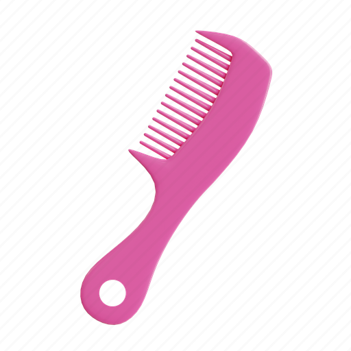 Hair, comb, woman, beauty, care, female, treatment 3D illustration - Download on Iconfinder